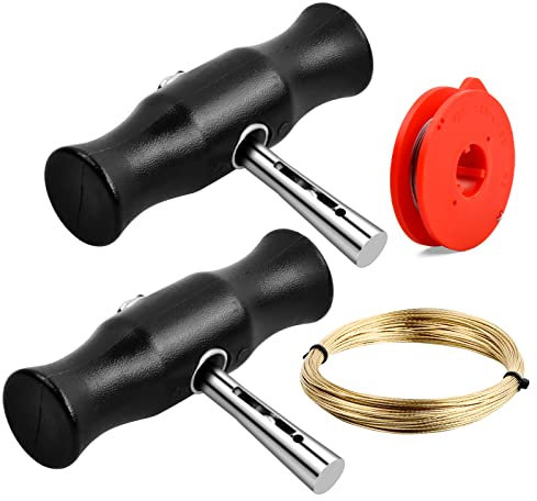 Dokeno 4 Stück Auto Windschutzscheiben Entfernungswerkzeug Kit Universal Draht und Griffen Installation für Auto Fenster Windschutzscheiben Reparatur Set mit Fensterglas Schneidedraht und Griffen