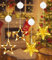 SOBEAU 4 Stück Weihnachtsbeleuchtung Fenster, LED Sterne Weihnachten Deko, Innen Batterie Vorhanglichter Fenster, Warmweiß Weihnachtsstern Weihnachtsdeko für Schlafzimmer Fest Party