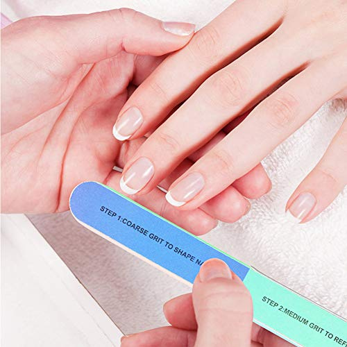 Lima de Uñas de Vidrio, Tampón para Decoración de Uñas, Lima de Manicura, Múltiples Lados para Tienda de Manicura Portátil Hogar Duradero