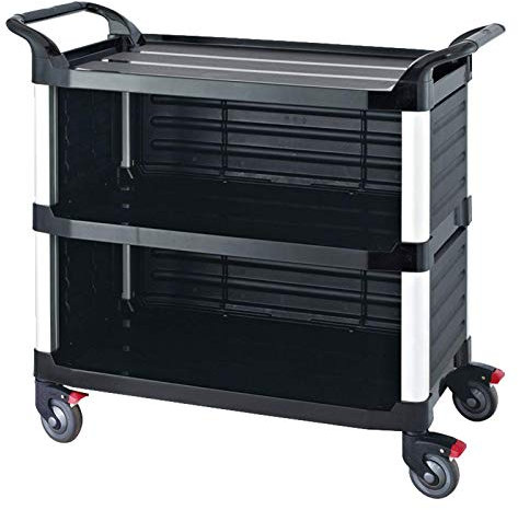 Portable Bar Cart with Bottle Storage Tray Serving Island Kitchen Trolley Organizer for Living Room or Hotel Small Gray Color (Small Gray)