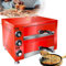 Hydravex Commerical Countertop Pizza Oven, 2200W Double-Stack Electric Pizza/Snack Oven, Electric Indoor Pizza Oven Stainless Steel 2-Layers Pizza Cooker 12 Inch