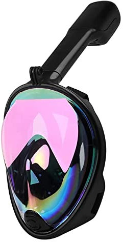 GTHTUHFD Beschichtete Tauchmaske, Tauchmaske, sichere Unterwasser-Antibeschlag-Vollgesichts-Schnorchelmaske, Damen und Herren, Schwimmschnorchel, Tauchausrüstung, Panorama-Weitsicht