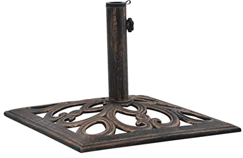 Base de sombrilla de bronce 12 kg 49 cm hierro fundido