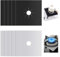 KtbeYTi 10 Pieces Stove Burner Covers 27 x 27 cm Gas Hob Protectors, Reusable, Double Thickness,Non-stick coating, for Most Gas Stoves(black + Silver)