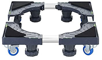 MZBDYYF Washing Machine Base Stand with 4 Wheels Height 10-13cm | Adjustable Trolley for Fridges Freezers | Supports Dryers & Refrigerators | 42-65cm Length/Width | Easy Mobility and Stability