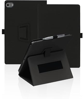 Schutzhülle für HiGrace C10 Tablet 25,4 cm (10 Zoll), Android 14, stoßfest, mit Handschlaufe, Magnet und zwei Faltmethoden, schlanke und langlebige Hülle, wasserdicht, kratzfest, Schwarz