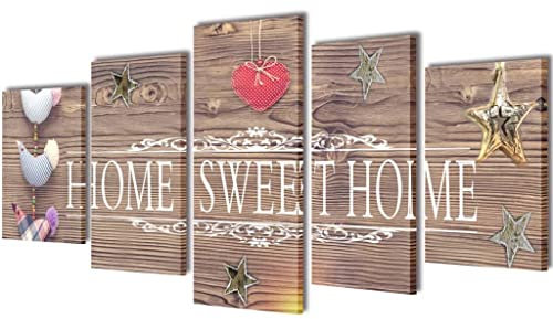 NQJIBUE Home Garden Leinwandbild Set Home Sweet Home 200 x 100 cm