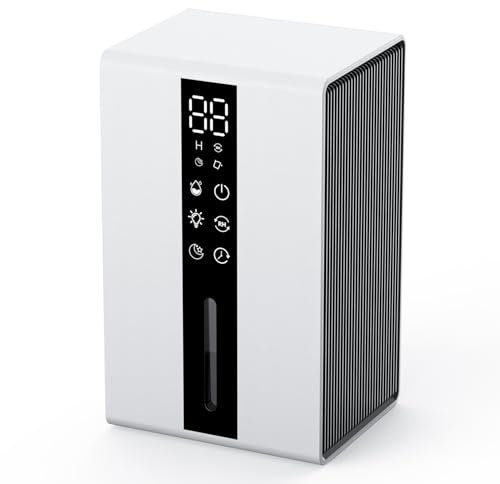Dehumidifiers for Home Basement, 1800ML Small Portable Dehumidifier for Bedroom with 6-48H Auto-off, 7 Colors LED Lights, Sleep Mode, Reduce humidity, Auto Defrost, Quiet