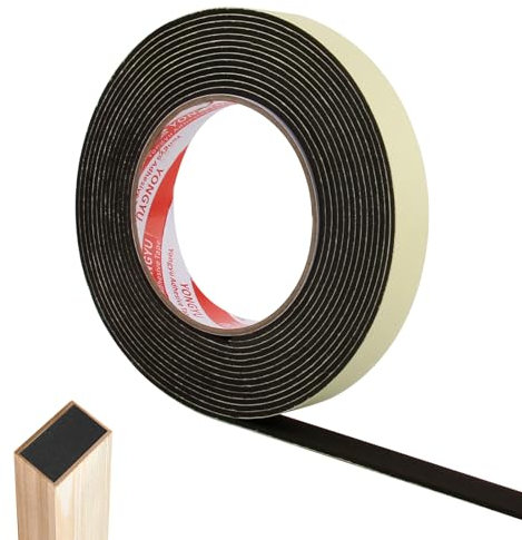 Feutrine Autocollante 20mm, 5M Patins en Feutre Auto-Adhésifs pour Parquet, Découpe Libre de Toute Taille, Protection Anti-Rayures et Isolation Phonique (Noir)