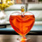Carafe à vin créative en cristal en forme de cœur, entièrement faite à la main for vin rouge, jus et boissons, ensemble de carafes en verre sans plomb de 1 L