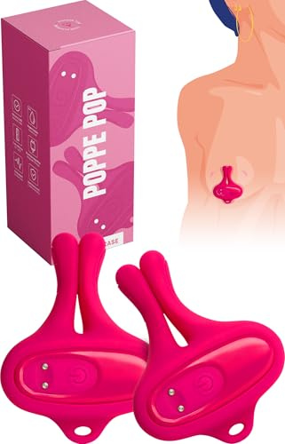 MySecretCase Vibradores para Pezones - Vibrador Mujer, Consolador Mujeres con Vibración en Silicona, BDSM, Bondage Pareja, Pinzas Erróticas Parejas con Vibraciones, Pinza Femenina Vibracion (Fucsia)