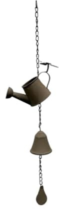 Aboiled American Retro Old Cast Iron Kettle Wind Chimes Garden Courtyard Hanging Crafts Outdoor Ornaments Decoration A