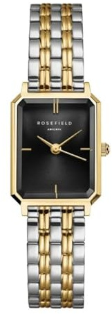 Rosefield Octagon XS Black Gold with Black Dial and 19.5x24 mm Gold Case OBGSG-O61 Stainless Steel