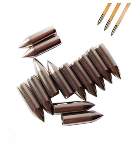 FQH Arrowheads 30-Pack 70/75/80 Grain 8mm OD for Archery | 70/75/80 grain, 8mm OD fit, durable metal, target practice, 30-pack