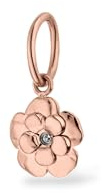 Purelei Blumen Charm für Damen, Edelstahl Anhänger mit Zirkonia, floraler Charm mit Schmuckstein