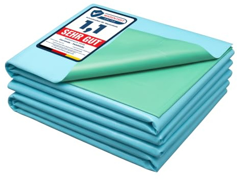 Garronda 8x3m Teichfolie PE 0,5mm UV Folie Teichplane 3-lagig GD-0223 | 24 m², Blau-Grün, wasserdicht und UV-beständig, für Gartenteich, Fischteich, Bachlauf, Brunnen, Wassergarten und Teichbecken