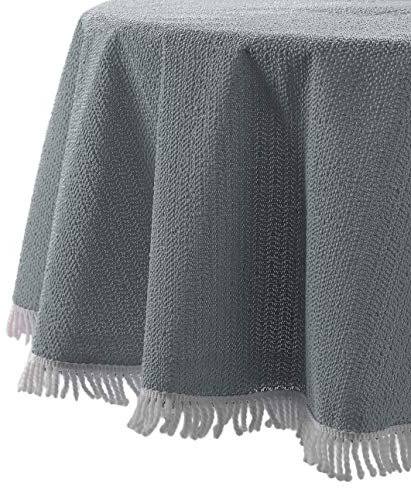 BEAUTEX Wetterfeste Garten Balkon Terrasse Camping Weichschaum Tischdecke, Größe + Farbe wählbar (eckig 130x160 cm, Grau)