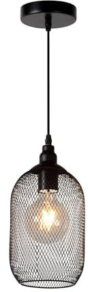 LUCIDE MESH - Pendelleuchten - Ø 15 cm - 1xE27 - Schwarz