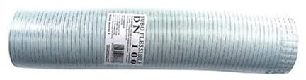 Tubo fumi flessibile estensibile alluminio BIANCO 120 mm da 0,5 a 3 mt