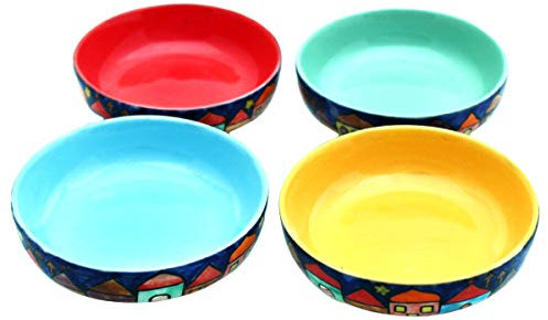 Gall&Zick Dipschale Set/4 Dessertschale Snackschale Schälchen Schale Schüssel Geschirr Keramik farbig bunt Dekoration