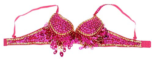 Unbekannt Bauchtanz Kostüm Oberteil Belly Dance Shirt Damen Bauchtanzkostüm, Rosa