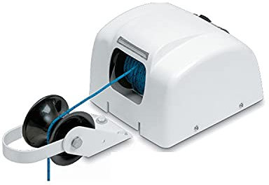 Molinete eléctrico de 30 m, 12 V, color blanco, para ancla, hasta 20 kg, cabrestante