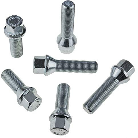 C CARBONADO 20x Radschrauben Radbolzen M14x1,25 28mm Kegel | M14x1.25 Gewinde, 28mm Gewindelänge, Kegelbund 60 Grad, passend für Stahlfelgen und Alufelgen