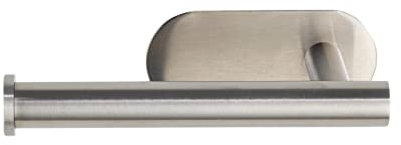 WENKO Turbo-Loc Toilettenpapierhalter Mod. Orea Montage ohne Bohren rostfreier Edelstahl matt für griffbereite Aufbewahrung Maße 16 x 4,5 x 7 cm