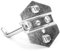 5PCS Double Oblique Hook Galvanized Steel Hardware Storage Rack Hook Perforated Panel Cabinet Rack Wall Garage Tool (50x￠6mm) for Hammers Pliers