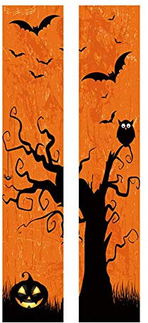 HEELPPO Wandaufkleber Halloween Deko Schrecklicher Toter Baum Halloween TüRaufkleber Dekorative Wandaufkleber FüR HolztüRen Gruselige Tapete