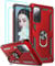 LeYi Hülle für Samsung Galaxy S20 FE 4G/5G Stoßfest Schutzhülle mit 2*Panzerfolie Schutzfolie,360 Ringhalter Handy Hüllen Cover Bumper für Case Samsung Galaxy S20 FE (Fan Edition) 4G/5G Handyhülle Rot