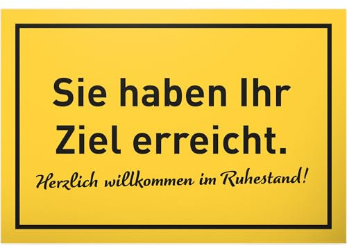DankeDir! Ziel erreicht - Schild - Verabschiedung Geschenkidee Party Deko Karte Pensionierung Abschied - Ruhestand Renteneintritt Rentner Geschenk Frauen & Männer Rente Kollege