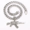 Hip Hop AAA + Zirkonia Einstellung Bling Ice Out AK 47 Gun Modell Anhänger Halskette für Männer Rapper Schmuck Geschenk