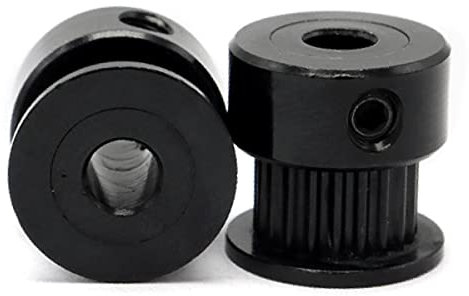 5 Stück GT2 Pulley 20 Zähne Zahnrad/Riemenscheibe Zähne Schwarz GT2-16T-6mm Bohrung 5mm