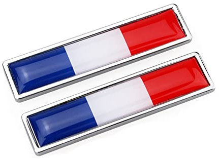 Anawakia Lot de 2 Voiture Autocollants Sticker Drapeau Français La France Allemagne Royaume-Uni Italie Espagne la Suède Amérique UE pour Décoration Voiture Adhésif (La France)