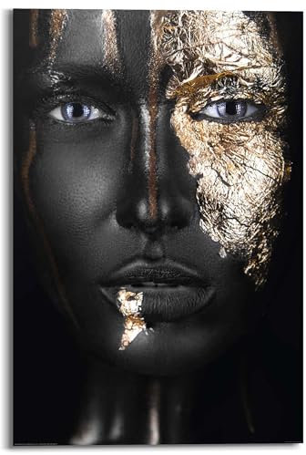 REINDERS Wandbild, Gold, Wohnzimmer, Bilder, Wanddeko, Room Decor, MDF, Gold, 90x60cm