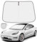 Masha Parasol Frontal de Coche Compatible con Tesla bloquea los Rayos UV, Visera de Parasol para Ventana Delantera para Tesla Model 3 Model Y 2016-2023 2024 2025 (con Logotipo de Tesla)