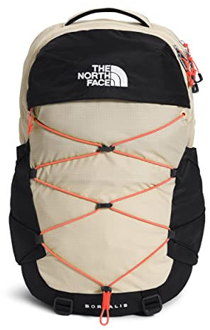 The North Face - Borealis - Zaino per laptop per pendolari, ghiaia, arancione e nero (Gravel/Retro Orange/TNF Black), misura unica
