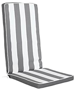 DKD Home Decor Stuhlkissen, Grau, Weiß, 42 x 4 x 115 cm, weiß, Estándar