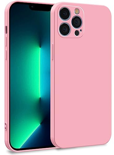 MyGadget Coque Compatible avec Apple iPhone 13 Pro Max - Case TPU Souple & Soft avec Doublure Microfibre - Cover Protection Extra Fine & Légère Rose Clair