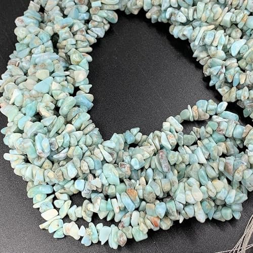 Natural Larimar chips facated Beads 6-11 mm 16 inch long string jewelry making gemstone beads for necklace bracelet