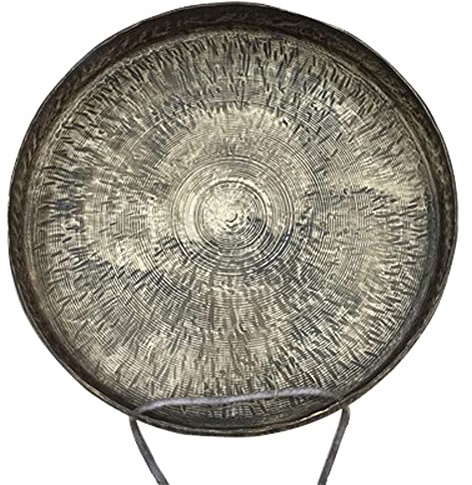 SciAza gong klingel klangschalen percussion instrumente musikinstrument Gongs mit flachem Boden und hoher Seite, 30–40 cm