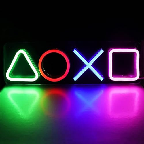 decoracion gaming neon - Neón LED USB Neon Gamer Decoración de la Habitación Luces de Neón Pared para el Dormitorio de Juegos Bar Adolescentes Niños Regalo Decoración de Fiesta