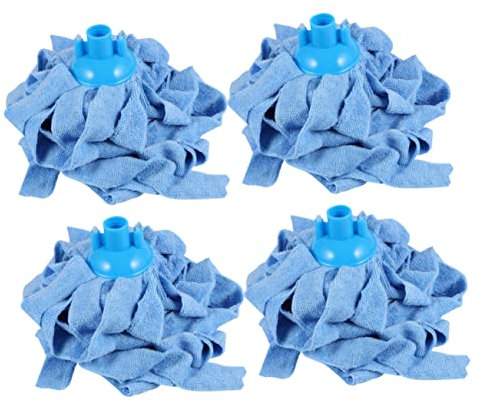GLEAVI 4 Stück Austausch des Moppkopfes Mopp nachfüllen mop ersatz microfiber mop Mikrofaser Wischmopp Wischkopf Mikrofaser Moppköpfe Handtuch Ersatzkopf aberuo Waschmittel Zubehör