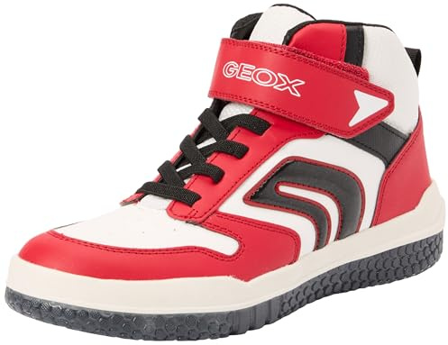Geox J BUZZERLIGHT Boy A Sneaker, RED/White, 38 EU