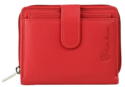 Conte Massimo Portefeuille Femme Petit, en Cuir Véritable avec Porte-Cartes et Porte-Monnaie