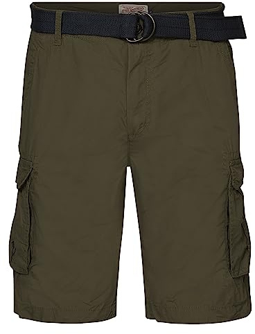 Petrol Industries Herren Cargo Shorts mit Gürtel - Herrenshorts - Kurze Hosen Baumwolle - Cargohose