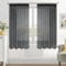 MRTREES Rideaux et Draperies intérieurs Transparent Rideaux Voilage Court Rideau Voilage Gris Rideau Brise Vue fenetre Chambre Enfant ado Fille Salon Moderne Lot de 2, 3 façons d'utiliser,140x122cm