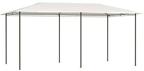 ARKEM Pavillon 3x6x2,6 m Creme 160 g/m² Grillpavillon Winterfest Moskitonetz Garten