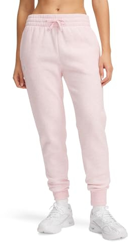Under Armour - Womens Rival Fleece Jogger Pants, Color Prime Pink (647), Size: X-Small